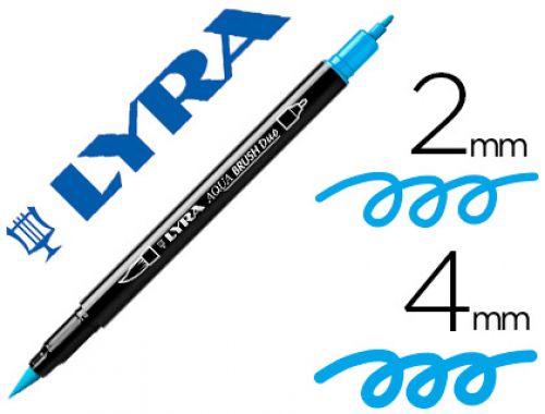 Marcador lyra aqua brush aguarelavel dupla ponta fina e pincel azul claro , Lyra , 150906 , 4084900662502